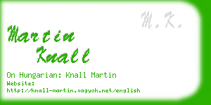 martin knall business card
